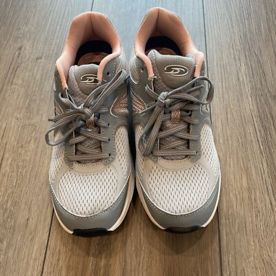 Dr Scholls Sneakers Women M Silver Gray Pink Gel Cushion Athletic Shoes 