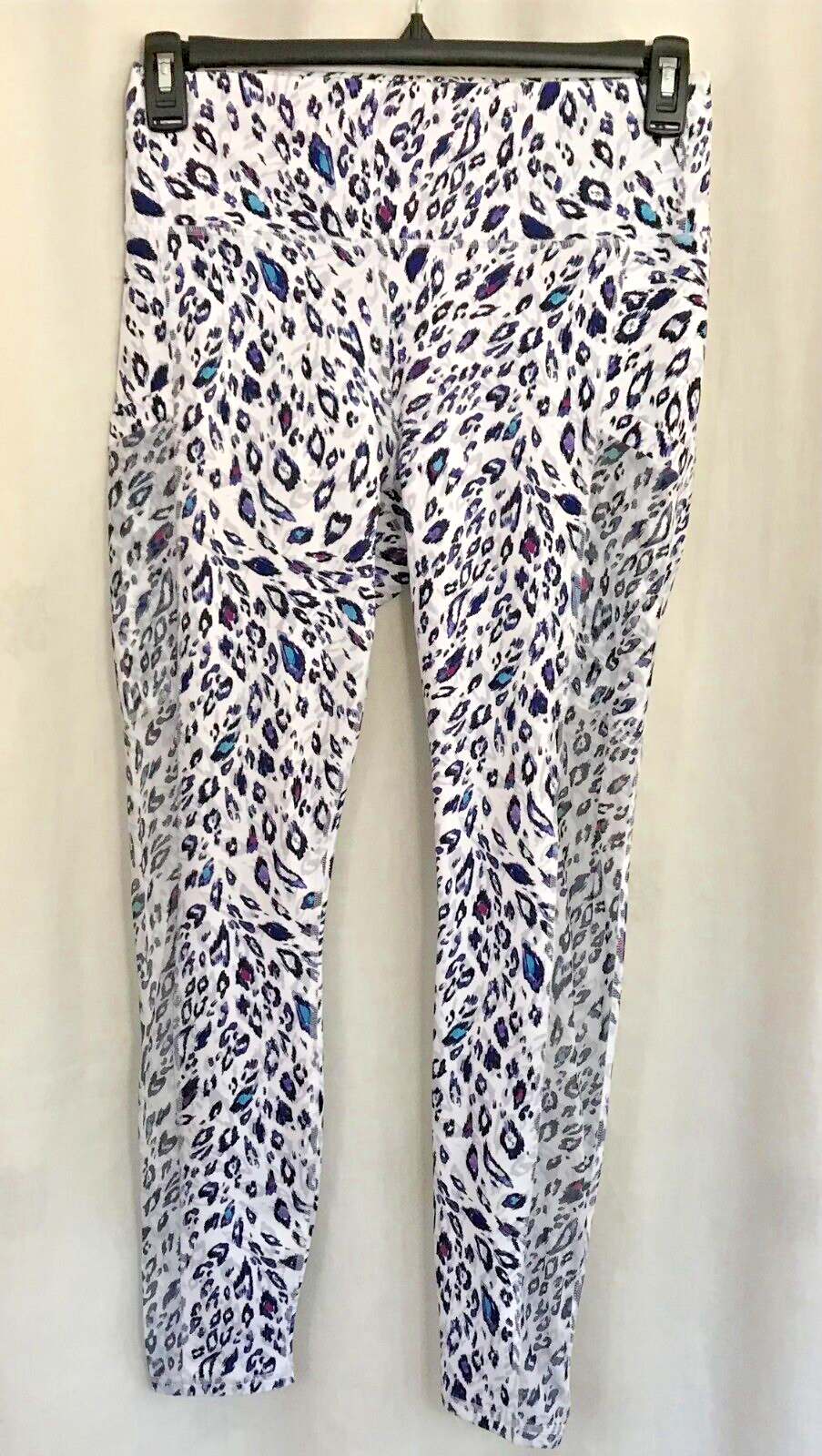 Fabletics Mila High Waisted PowerHold Leggings with Pockets in Purple Leopard Print