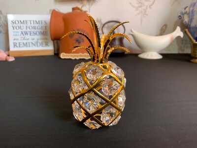 Crystal Temptations Ananas Figur Ornament 24k vergoldet mit 25 Kristallen