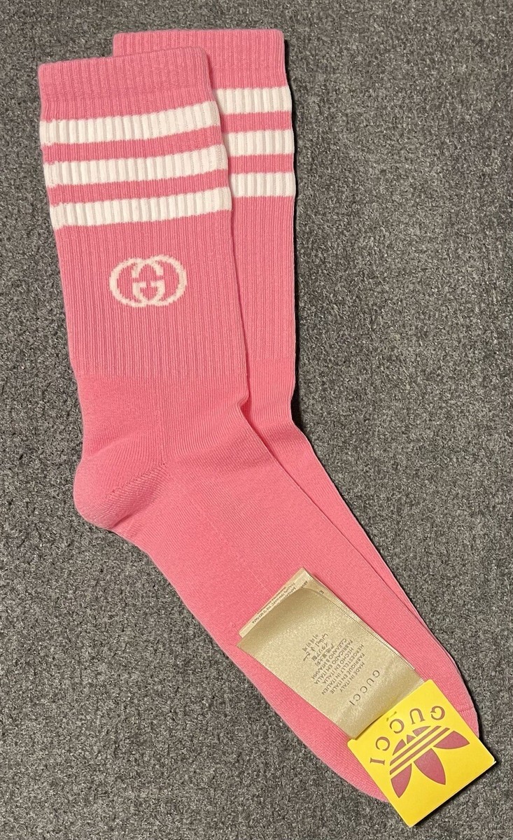 激レア　GUCCI・adidasコラボソックス Gucci Adidas X Knit Cotton Ankle Socks In Cream | ModeSens