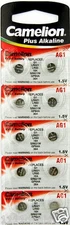 40 Pk Camelion AG1 364 LR621 531 SR60 1.5V Plus Alkaline Watch Batteries
