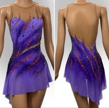 Y-12 ice skating performance costume with gradient colors