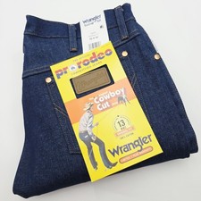 Wrangler 13MWZ Cowboy Cut Original Fit 33x32 Blue Jeans Pro Rodeo Cotton NWT
