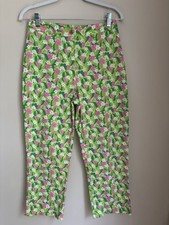 Vintage Lilly Pulitzer Pant Size 10 Pink Green White Floral