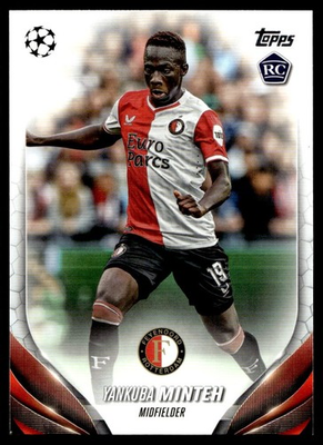 #ad #ad 2023 Topps UEFA Club Competitions Yankuba Minteh.. Rookie Feyenoord #165 $1.25