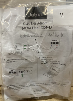 NEU CISCO EHS ADAPTER JABRA LINK 14201-43 ORIGINAL MODELL-ENC017 (ANGEBOT WILLKOMMEN)
