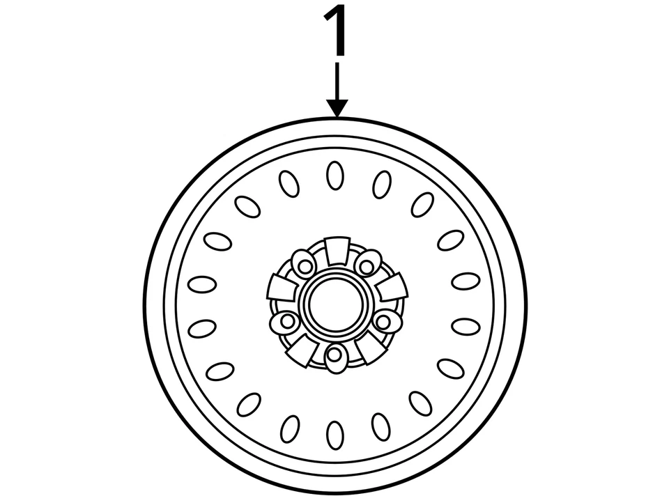 Roda 16x6 aço 18 ovais compatível com 00-07 TAURUS 2646014 - Imagem 4 de 4