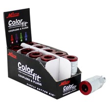 Milton&reg; COLORFIT&reg; Couplers (M-STYLE&reg;, Red) - 1/4" NPT Male (Box of 10)