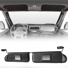 Fit 2003-2006 Jeep Wrangler Tj Pair Sunvisors Replacement Sun Visor Set Wmirror