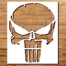 Punisher Skull Custom Painting Stencil for DIY Projects - StencilAir
