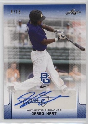 2017 Leaf Perfect Game National Showcase Blue 9/15 Jared Hart #BA-JH3 Auto 1c1