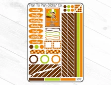 5072~~Touchdowns and Turkey Journaling Kit Planner Stickers.