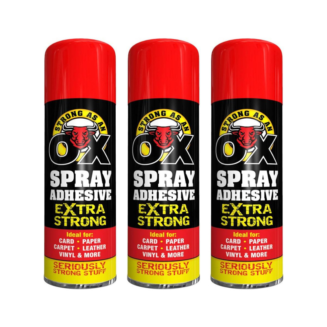 4 x EXTRA STRONG SPRAY ADHESIVE GLUE 500ML HEAVY DUTY FOR CARPET TILE FABRICS - Image 13