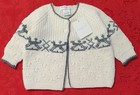 Baby Cardigan White Grey Designer Merino Wool Quality
