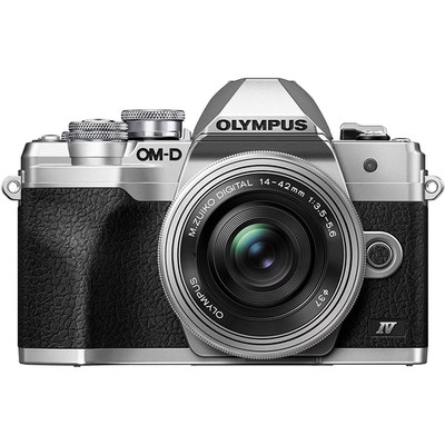 Olympus E-M10 Mark IV Digital Camera (Silver) with M.Zuiko Digital ED14-42mm Len