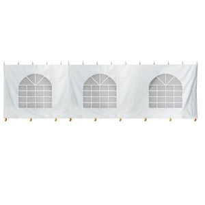 Tent Cathedral Window Sidewall 8x30 Waterproof 14 Oz Vinyl Enclosure Panel Used