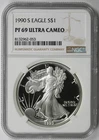 1990-S American Silver Eagle $1 Proof PF 69 Ultra Cameo NGC