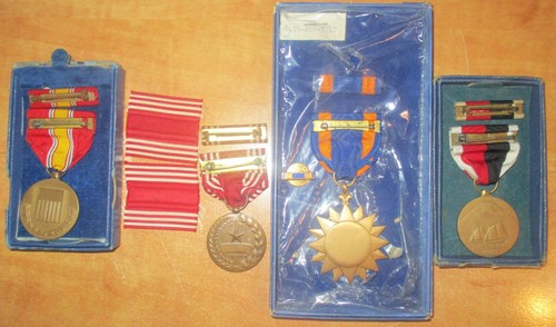 FOUR US Army & Air Force bronze medal ribbon award World War II veteran WWII - Picture 2 of 17