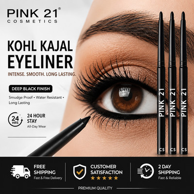 3PCS Waterproof Black Eyeliner Pencil Smudge Proof Long Lasting Eye Liner Set US