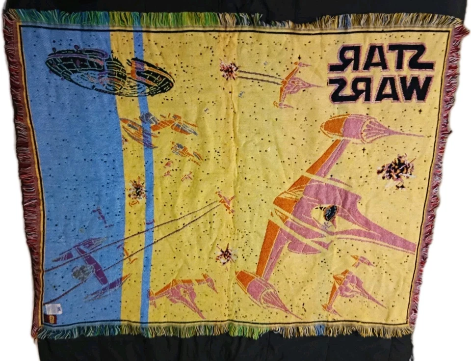 Manta de tapiz de colección Star Wars Episodio 1 North West Company rara Foto 2 de 2