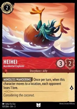 Lorcana HeiHei - Accidental Explorer 3INK-107 Common Englisch Neu Foil