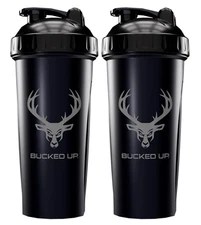 Bucked UP Protein Powder Mixing Shaker Bottle 20 oz - 2 Pack