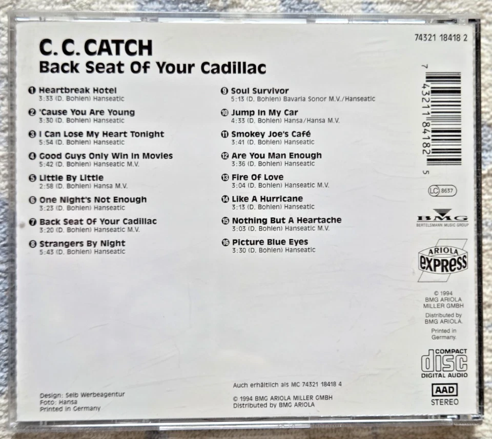 C. C. Catch   Back Seat of Your Cadillac  CD - Bild 2 von 2