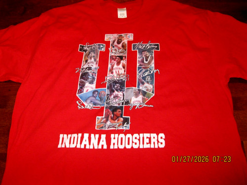 NWOT Red Vintage Indiana University T-shirt Size XL IU Hoosiers Basketball