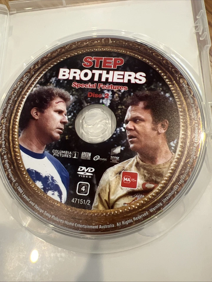 Step Brothers DVD 2 Disc Set Region 4 Mint Disc Free Postage - image 4 of 4