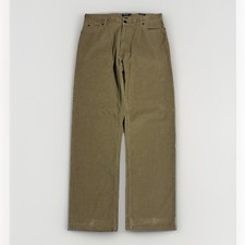 Chaps Brown Corduroy Pants Mens 34x32 Straight Fit Cotton Dress Pants