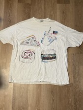 Vintage Be Cool Eat At School Lunch Food Single Stitched T Shirt