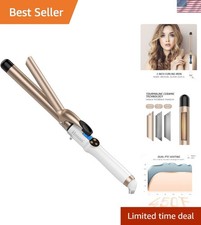 1 Inch Curling Iron with Tourmaline Ceramic, LCD, 9 Heat Settings for All Hai...
