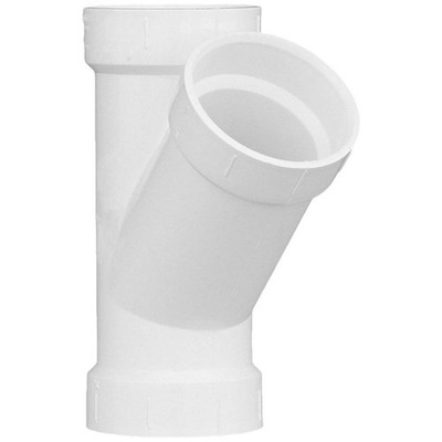 GRAINGER APPROVED 1WJU1 Wye, Schedule 40, 2 in, Socket, White 1WJU1