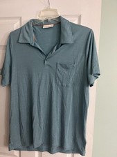 Icebreaker Cool-Lite Polo Shirt Mens XL Blue Merino Wool Hiking Performance