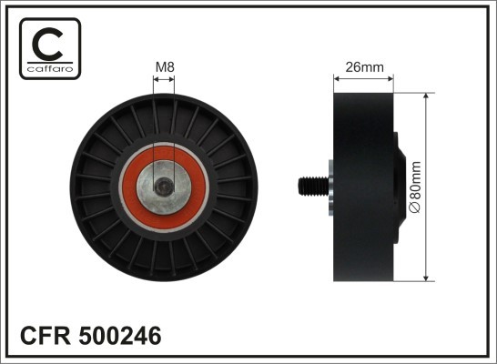 Fits CAFFARO ROLKI NAPINACZY 500246 TENSIONER ROLLER CITROEN, PEUGEOT