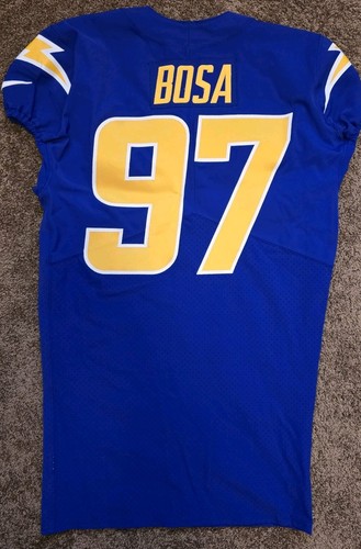 2022 JOEY BOSA Game Issued Los Angeles CHARGERS Nike Jersey Royal Color Rush - Picture 2 of 6