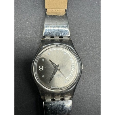 VINTAGE Swatch Watch LM122 Urban Lady 2002 Leather Khaki  display picture 2