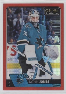 2016-17 O-Pee-Chee Platinum Red Prism 65/199 Martin Jones #149 j8k
