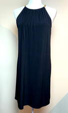 Michael Kors Small Gold Chain Halter Little BLACK Dress