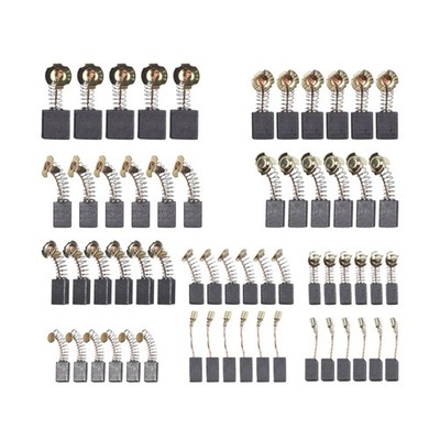 Multipurpose Electric Motor Carbon Brushes 60pcs 10 Models for High Temperature