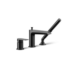 Kohler K-97070-4-BL Hint Deck-Mount Bath Faucet with Handshower, Matte Black
