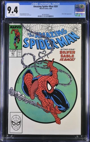 Amazing Spider-Man #301 CGC 9.4 White Pages