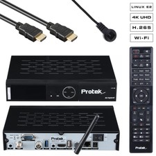 Protek X2 Combo 4K UHD 2160p H.265 HEVC E2 Linux WiFi 1x DVB-S2 1x DVB-C/T2