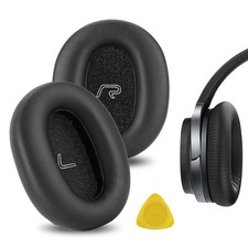 Geekria Protein Leather Ear Pads for Edifier W860NB Headphones (Black)