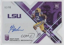 2017 Elite Draft Picks Status Purple Die-Cut 61/99 Kendell Beckwith Auto 0c2