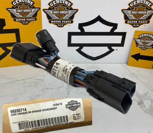 OEM 14-25Harley Boom Audio Rear Speaker Interconnect Wiring Harness Jumper Cable