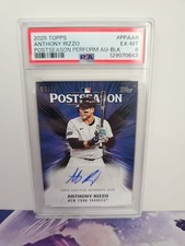 2025 Topps Series 2 Postseason Performance Autographs Anthony Rizzo Black 1/10