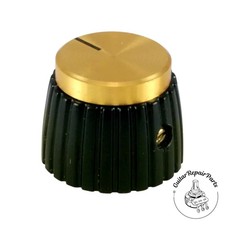 Plastic Amplifier Knob For Marshall 1 pc - Black w. Gold Cap
