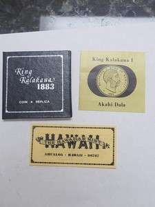 HAWAII MINT King Kalakaua I SILVER restruck 1883 coin Original Holder and COA