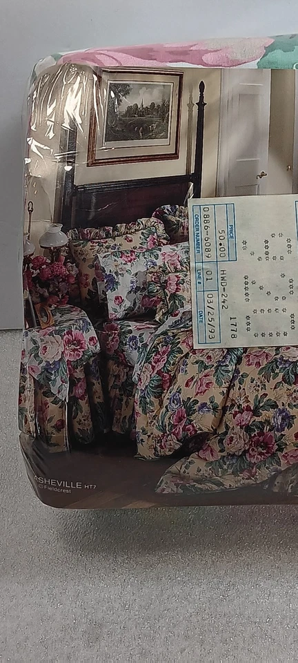 Fieldcrest Sheet Set Queen ASHEVILLE New In Original Package 1993 - Image 4 of 4